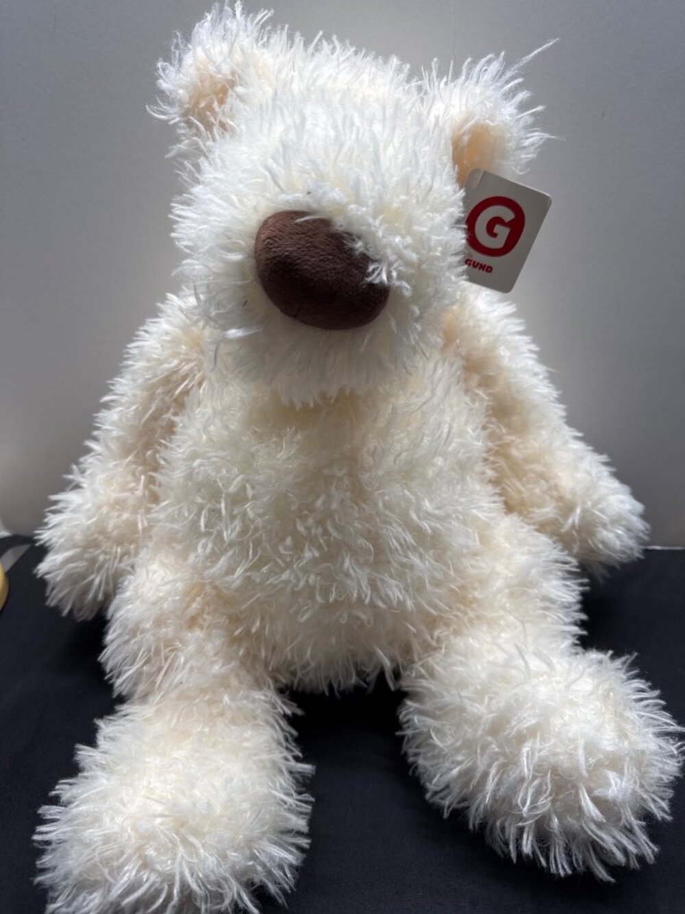 Gund Schlepp Polar Bear Plush Toy 12 Inches Cream Shaggy Fur Brown Nose Soft Stu